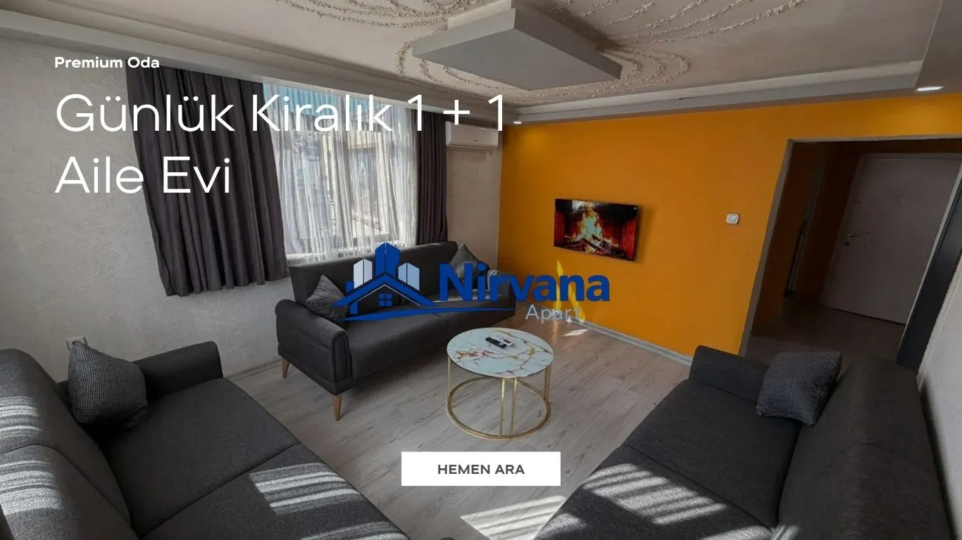 Bursa lüks günlük kiralık aile odası mutfaklı